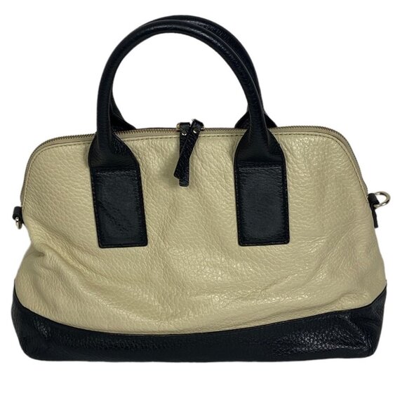 Kate Spade Southport Avenue Jenny Pebble Leather Handbag‎ Cream Black Gold Bag - Picture 10 of 12